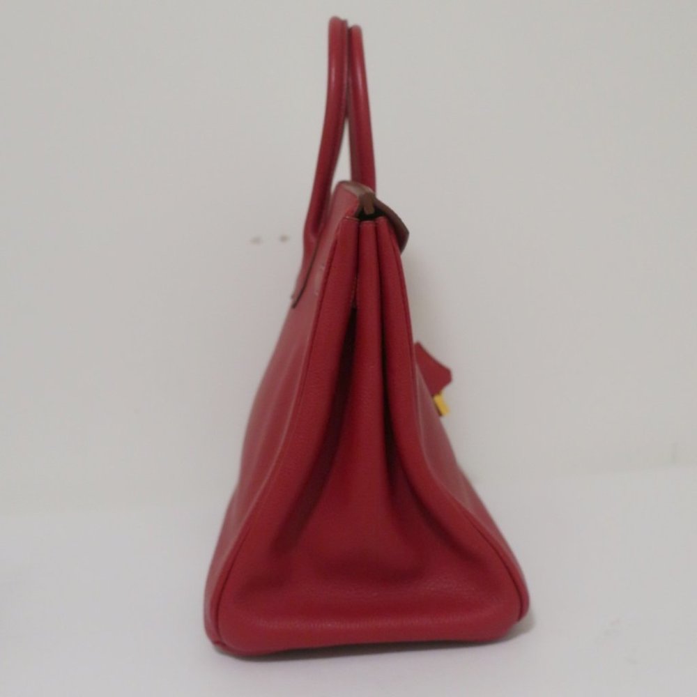 HERMES BIRKIN 35CM ROUGE GARANCE TOGO LEATHER GOLD HARDWARE 2008 - Picture 14 of 14